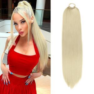 Ponytail Extension Blonde 26" Pony Tail Hair Extensions Straight, 18C185H003